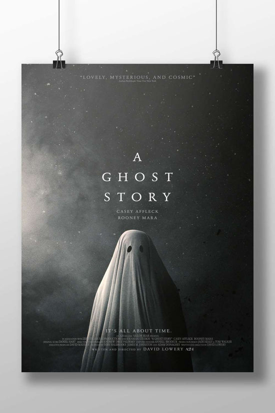 The hooded ghost character from the film "A Ghost Story" Main Subject: The hooded ghost character from the film "A Ghost