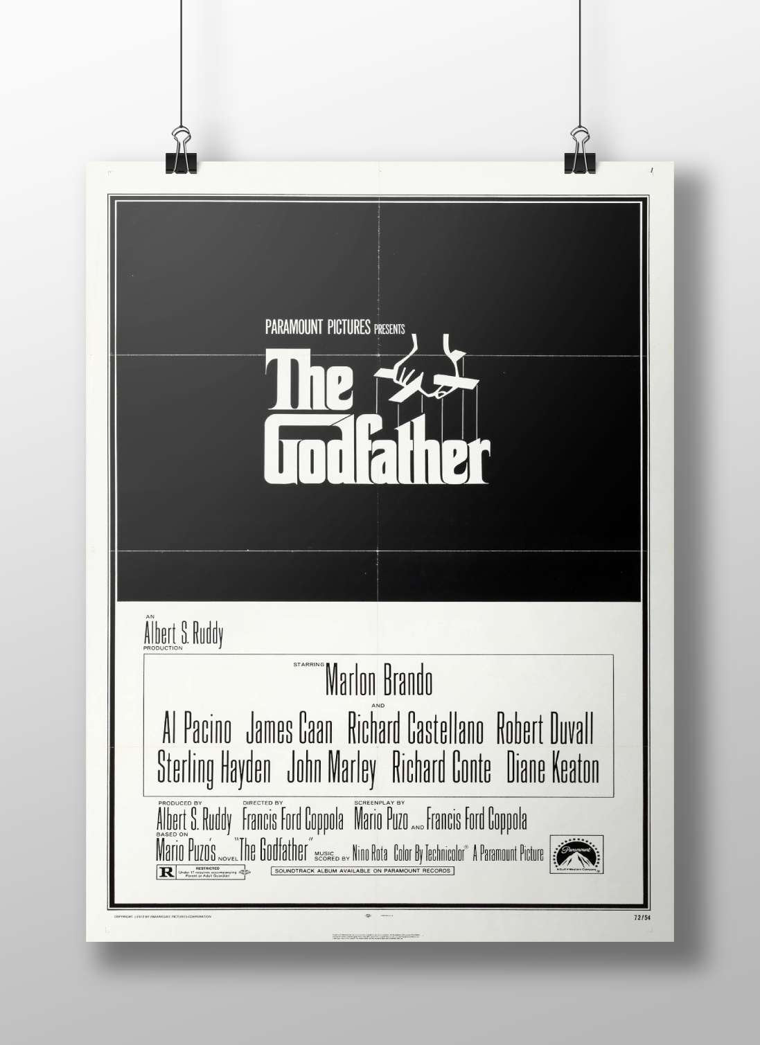 The Godfather (film) Main Subject: The Godfather (film) Matte BoizzBoard rigid print — Bollywood wall art India | PosterBoizz