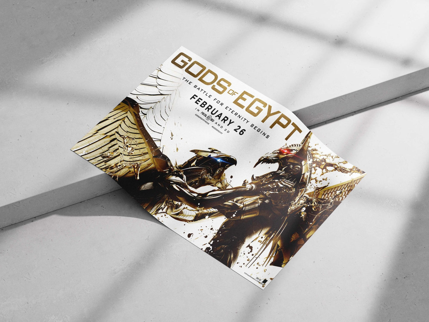 The film franchise "Gods of Egypt" (2016). Main Subject: The film franchise "Gods of Egypt" (2016). Matte poster print —