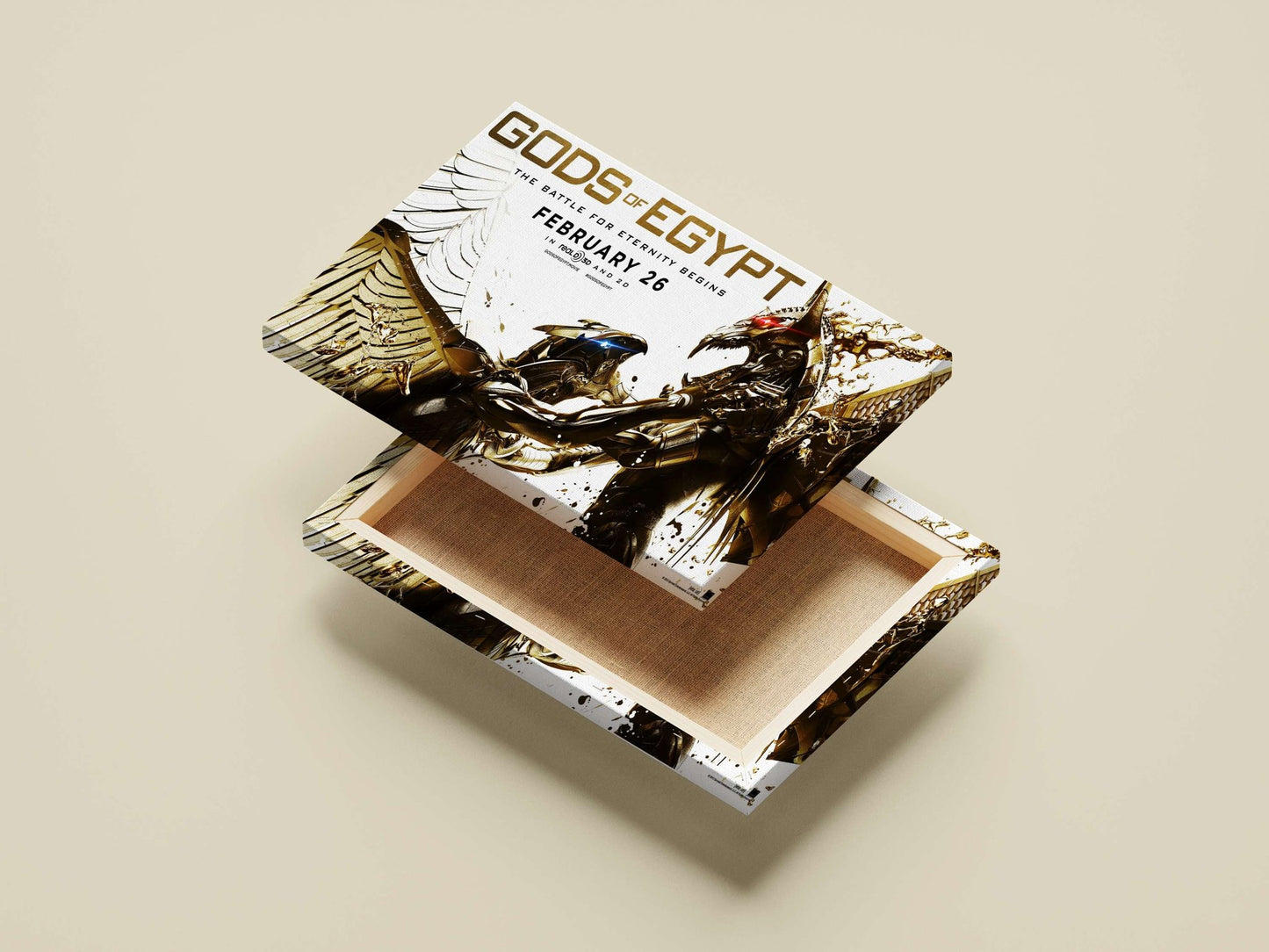 The film franchise "Gods of Egypt" (2016). Main Subject: The film franchise "Gods of Egypt" (2016). Canvas wall art —
