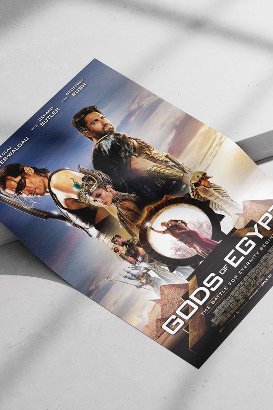 The film franchise "Gods of Egypt" starring Nikolaj Coster-Waldau, Gerard Butler, and Geoffrey Rush, depicting Egyptian