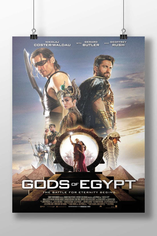 The film franchise "Gods of Egypt" starring Nikolaj Coster-Waldau, Gerard Butler, and Geoffrey Rush, depicting Egyptian