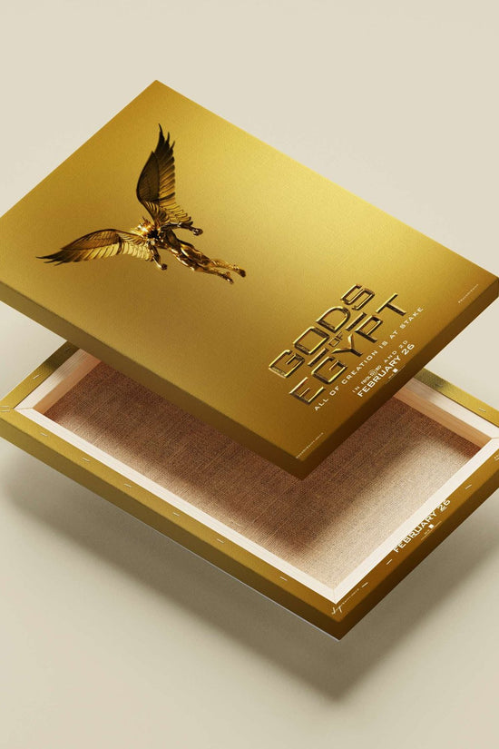 The golden-winged deity Horus from the "Gods of Egypt" movie franchise Main Subject: The golden-winged deity Horus from the