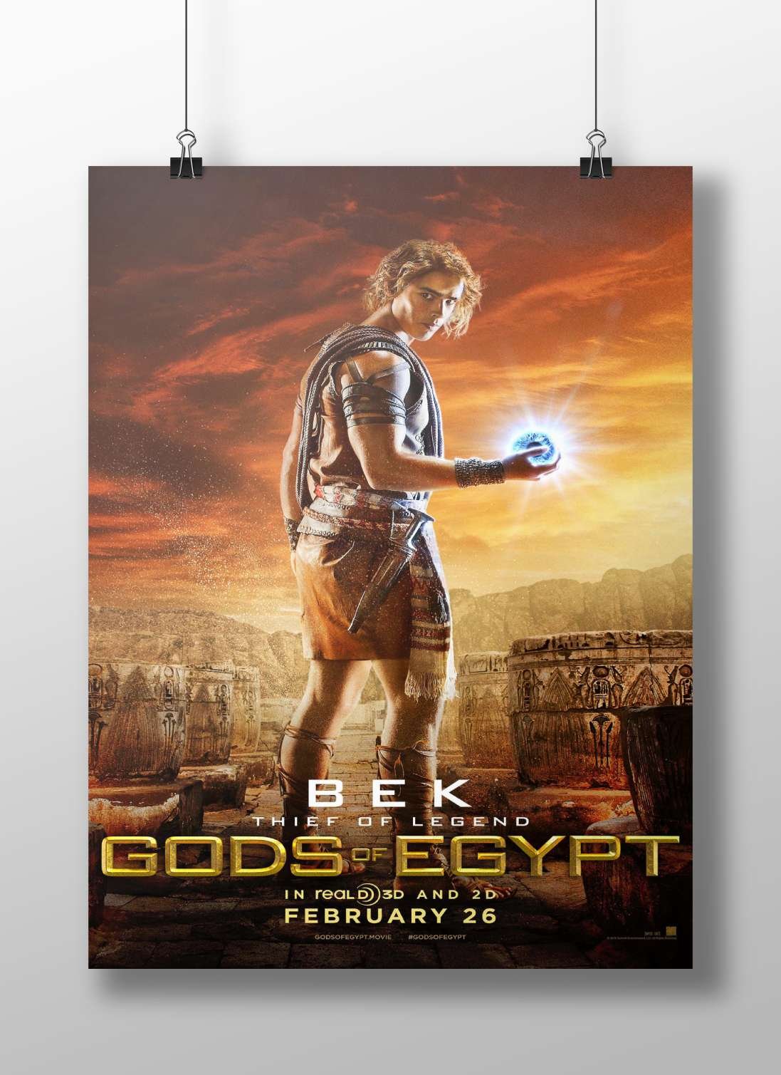 Bek, a character from the "Gods of Egypt" movie franchise. Main Subject: Bek, a character from the "Gods of Egypt" movie