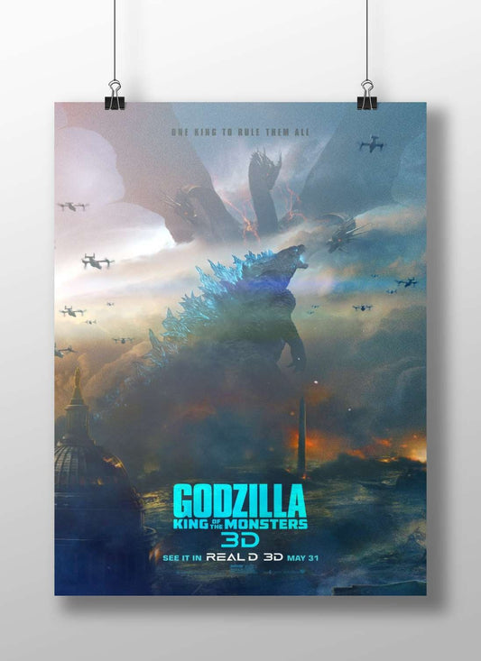 Godzilla (the titular kaiju from the Godzilla franchise), with King Ghidorah prominently featured as another kaiju. Main