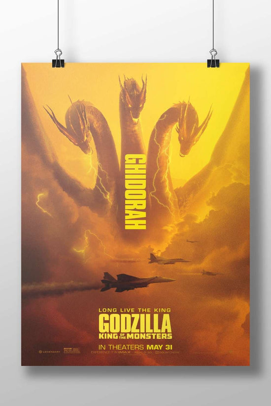 Chidora (three-headed dragon monster) and Godzilla (kings of monsters) Main Subject: Chidora (three-headed dragon monster)