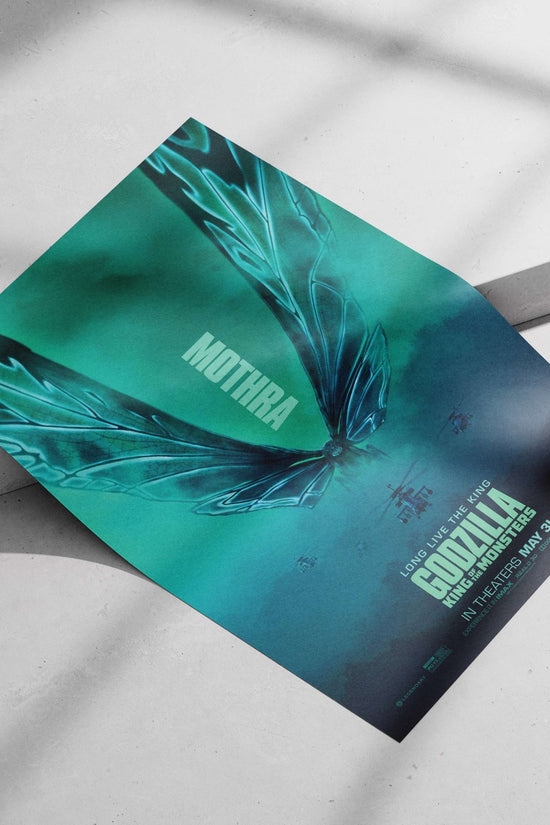 Mothra (a kaiju from the Godzilla franchise) Main Subject: Mothra (a kaiju from the Godzilla franchise) Matte poster print —