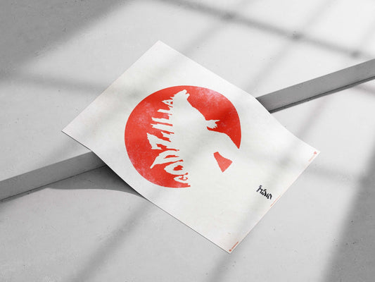 Godzilla Main Subject: Godzilla Matte poster print — Anime wall art India | PosterBoizz