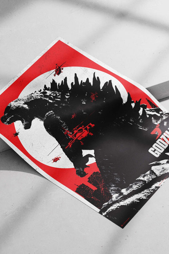 Godzilla (franchise character) Main Subject: Godzilla (franchise character) Matte poster print — Anime wall art India |