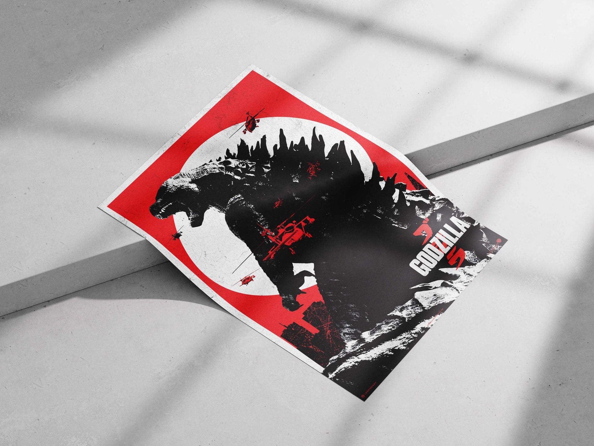 Godzilla (franchise character) Main Subject: Godzilla (franchise character) Matte poster print — Anime wall art India |