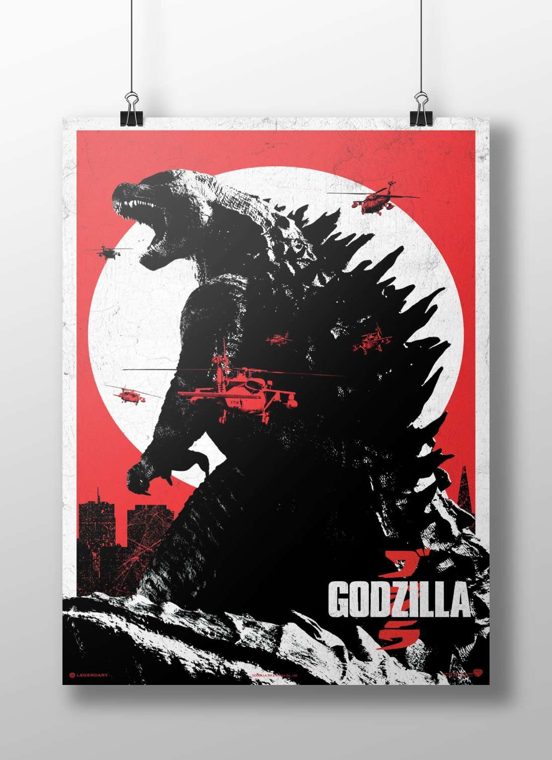Godzilla (franchise character) Main Subject: Godzilla (franchise character) Matte BoizzBoard rigid print — Anime wall art