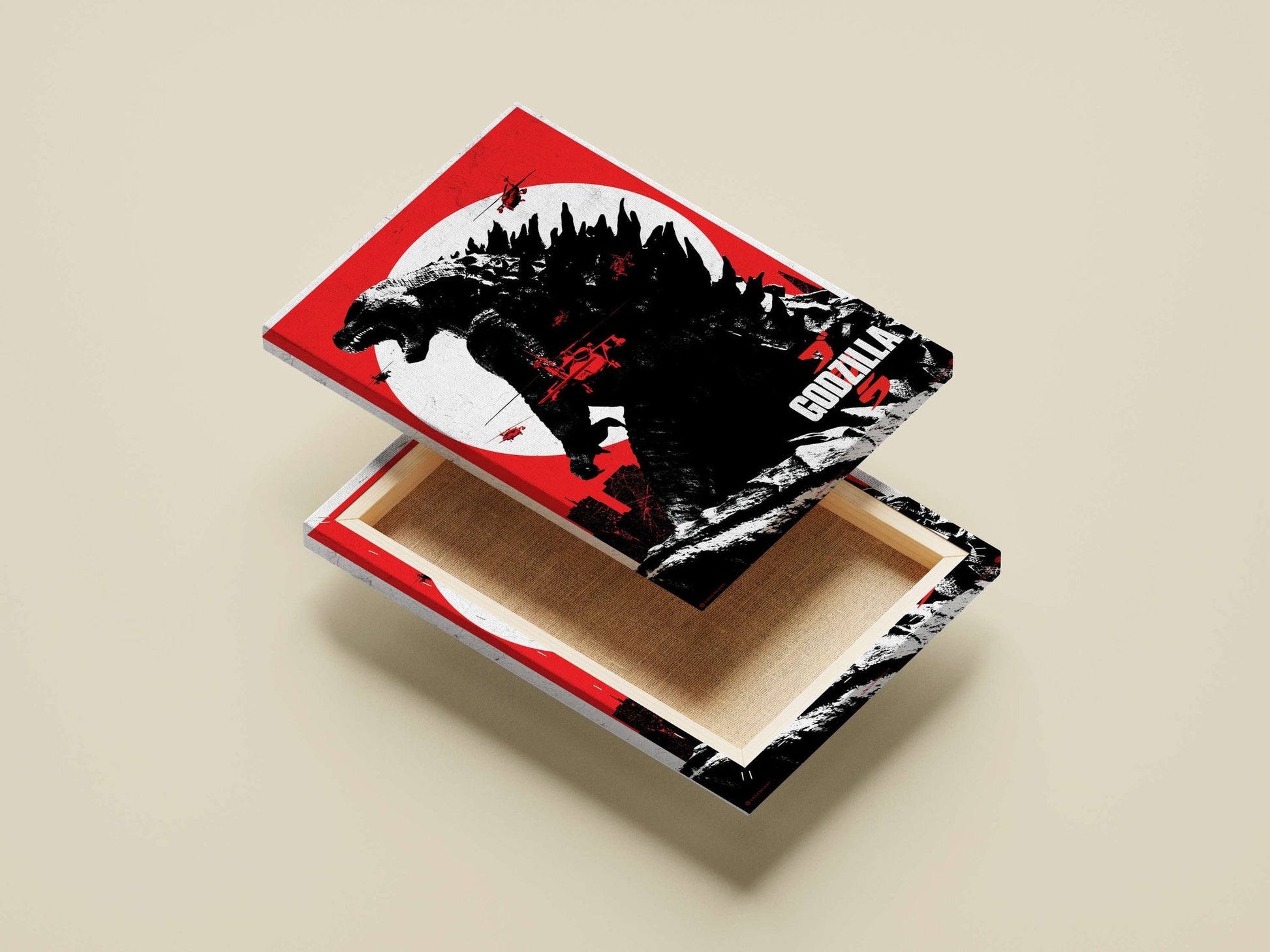 Godzilla (franchise character) Main Subject: Godzilla (franchise character) Canvas wall art — Anime wall art India |