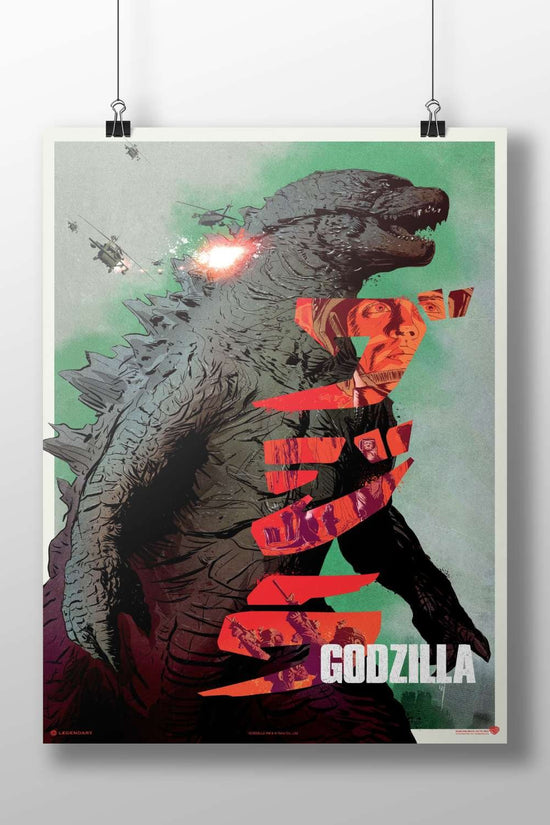 Godzilla (the iconic kaiju from Toho's franchise, confirmed by OCR text "GODZILLA TM & © Toho Co., Ltd.") Main Subject: