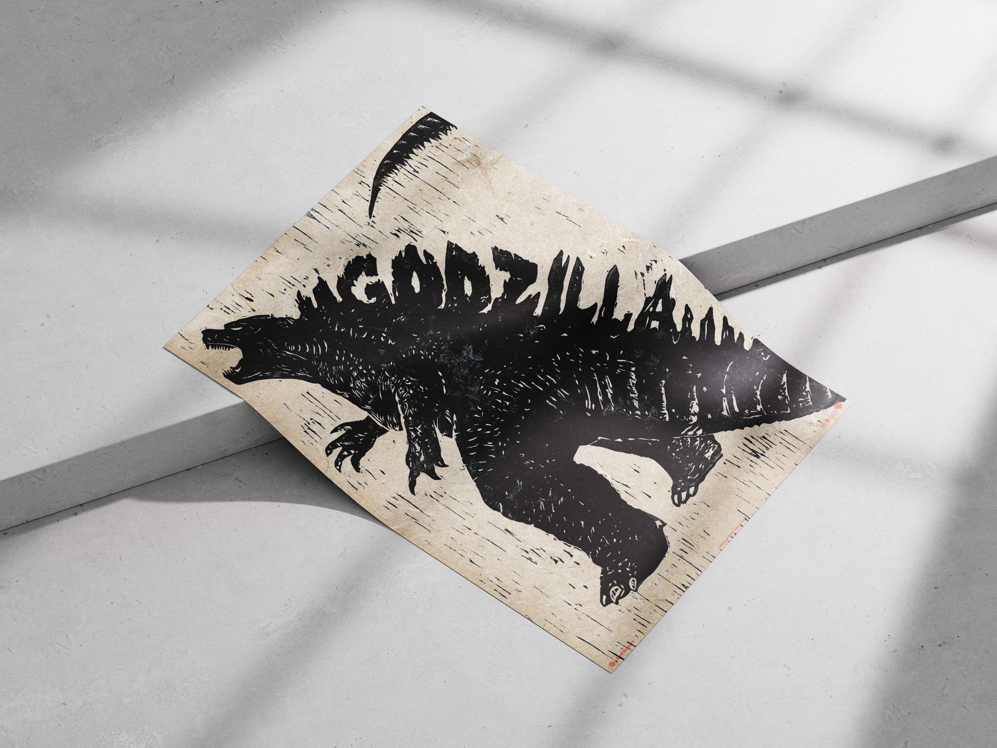 Godzilla (franchise) Main Subject: Godzilla (franchise) Matte poster print — Anime wall art India | PosterBoizz
