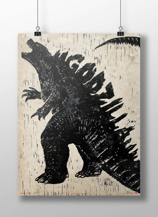 Godzilla (franchise) Main Subject: Godzilla (franchise) Matte BoizzBoard rigid print — Anime wall art India | PosterBoizz