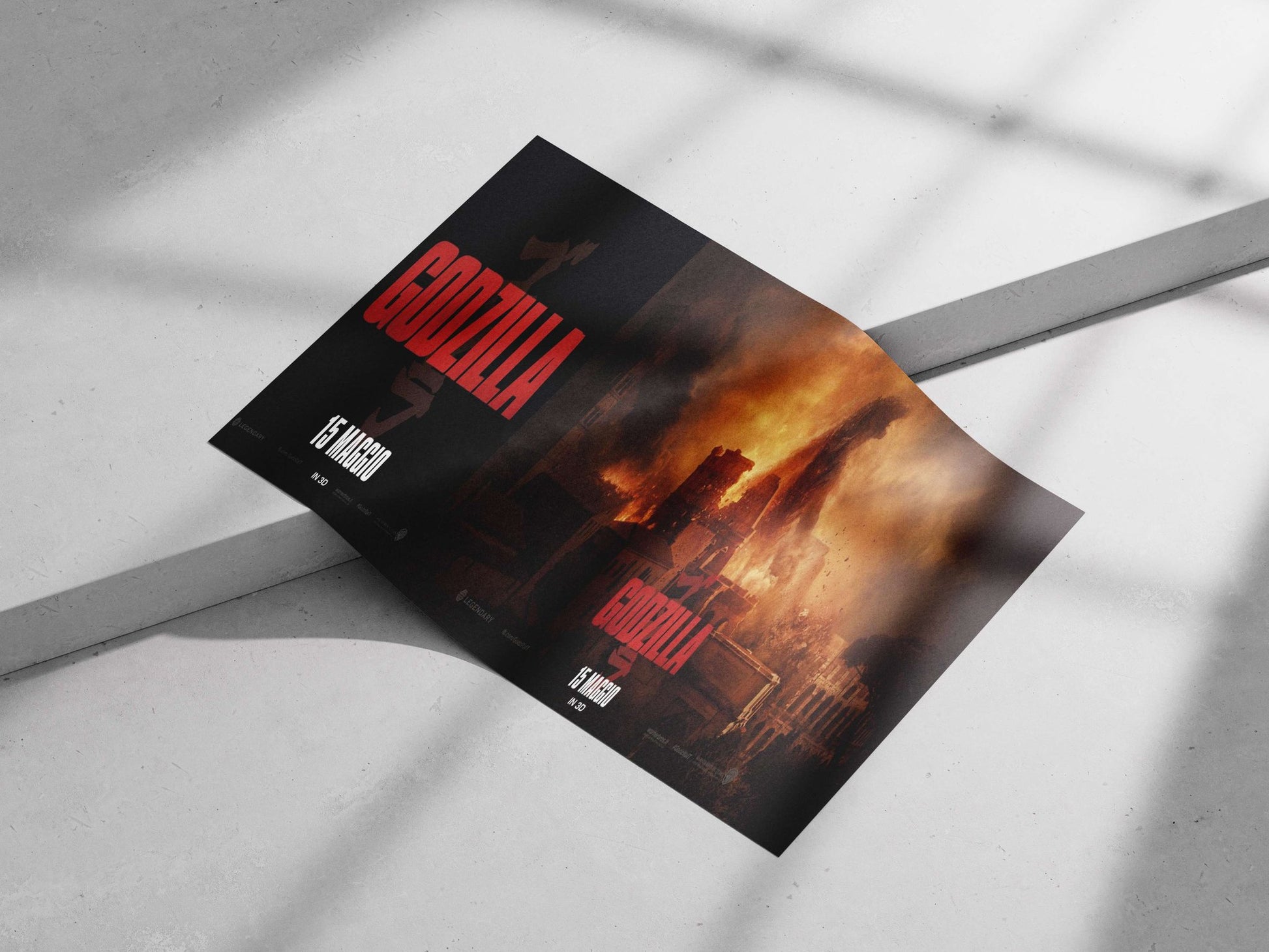 Godzilla (the kaiju from the Godzilla franchise) Main Subject: Godzilla (the kaiju from the Godzilla franchise) Matte poster