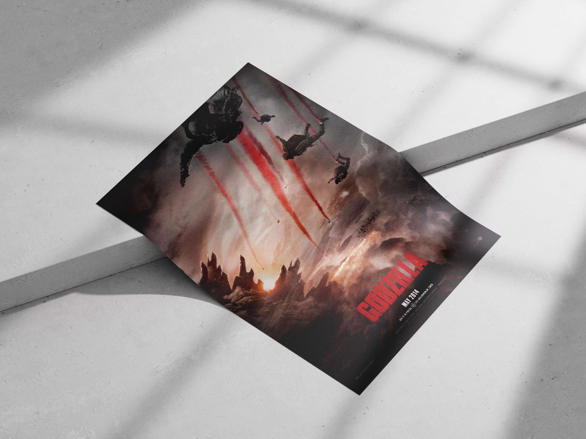 Godzilla (2014 film) Main Subject: Godzilla (2014 film) Matte poster print — Anime wall art India | PosterBoizz