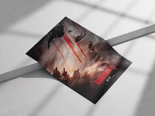 Godzilla (2014 film) Main Subject: Godzilla (2014 film) Matte poster print — Anime wall art India | PosterBoizz