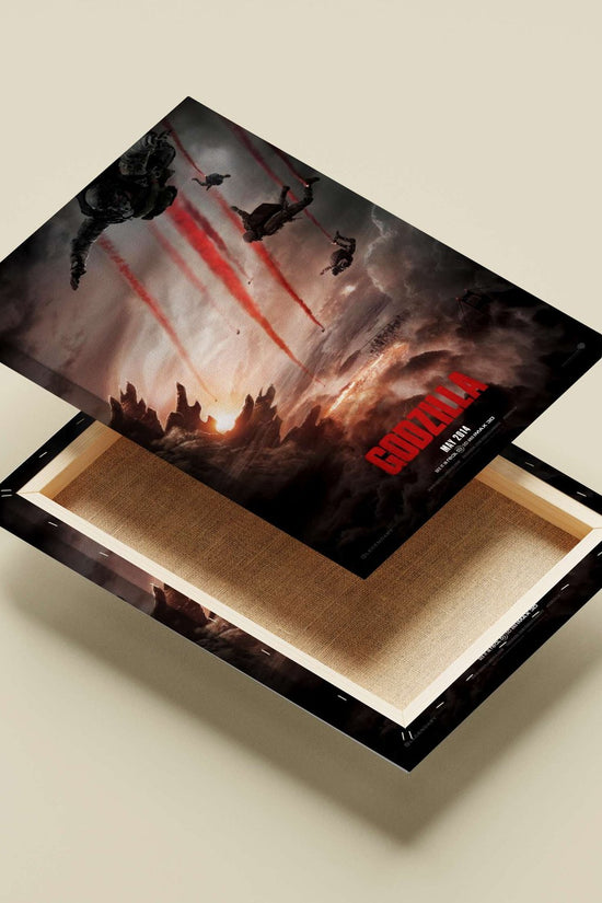 Godzilla (2014 film) Main Subject: Godzilla (2014 film) Canvas wall art — Anime wall art India | PosterBoizz