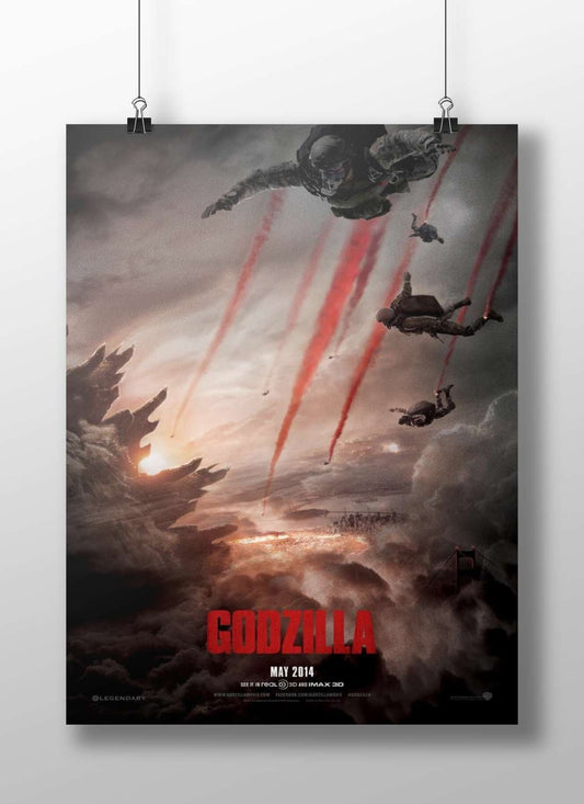 Godzilla (2014 film) Main Subject: Godzilla (2014 film) Matte BoizzBoard rigid print — Anime wall art India | PosterBoizz