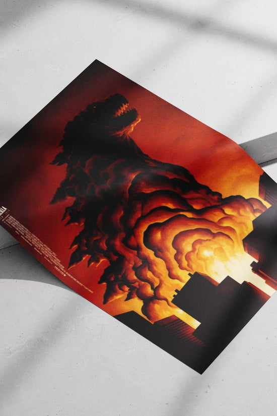 Godzilla (Godzilla franchise) Main Subject: Godzilla (Godzilla franchise) Matte poster print — Anime wall art India |