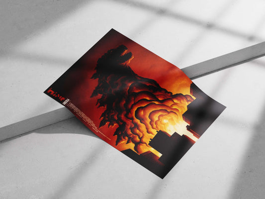 Godzilla (Godzilla franchise) Main Subject: Godzilla (Godzilla franchise) Matte poster print — Anime wall art India |