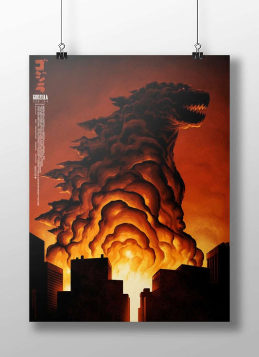 Godzilla (Godzilla franchise) Main Subject: Godzilla (Godzilla franchise) Matte BoizzBoard rigid print — Anime wall art