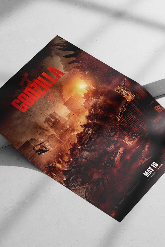 Godzilla (2014 film's iteration) Main Subject: Godzilla (2014 film's iteration) Matte poster print — Anime wall art India |