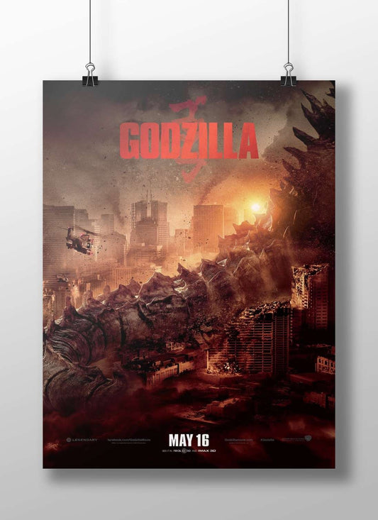 Godzilla (2014 film's iteration) Main Subject: Godzilla (2014 film's iteration) Matte BoizzBoard rigid print — Anime wall