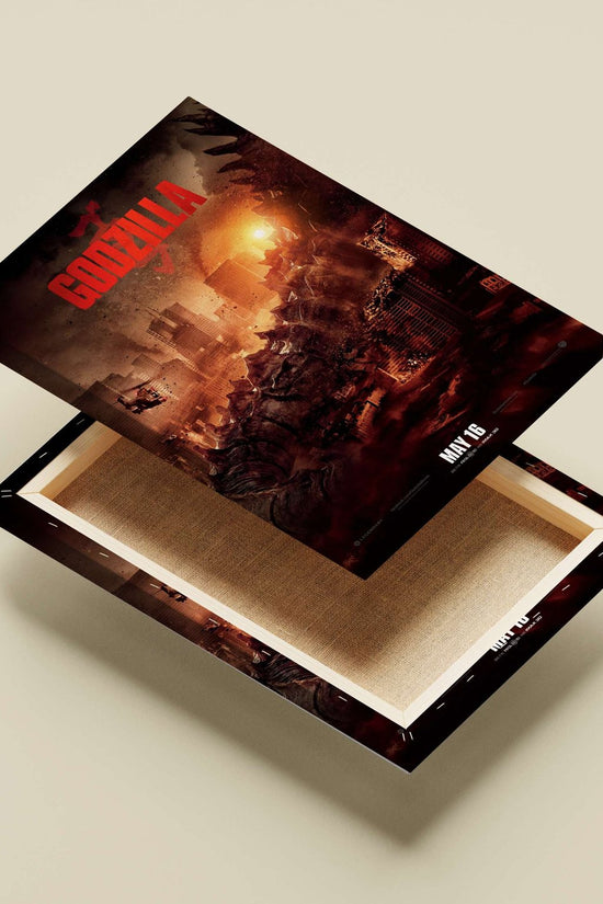 Godzilla (2014 film's iteration) Main Subject: Godzilla (2014 film's iteration) Canvas wall art — Anime wall art India |