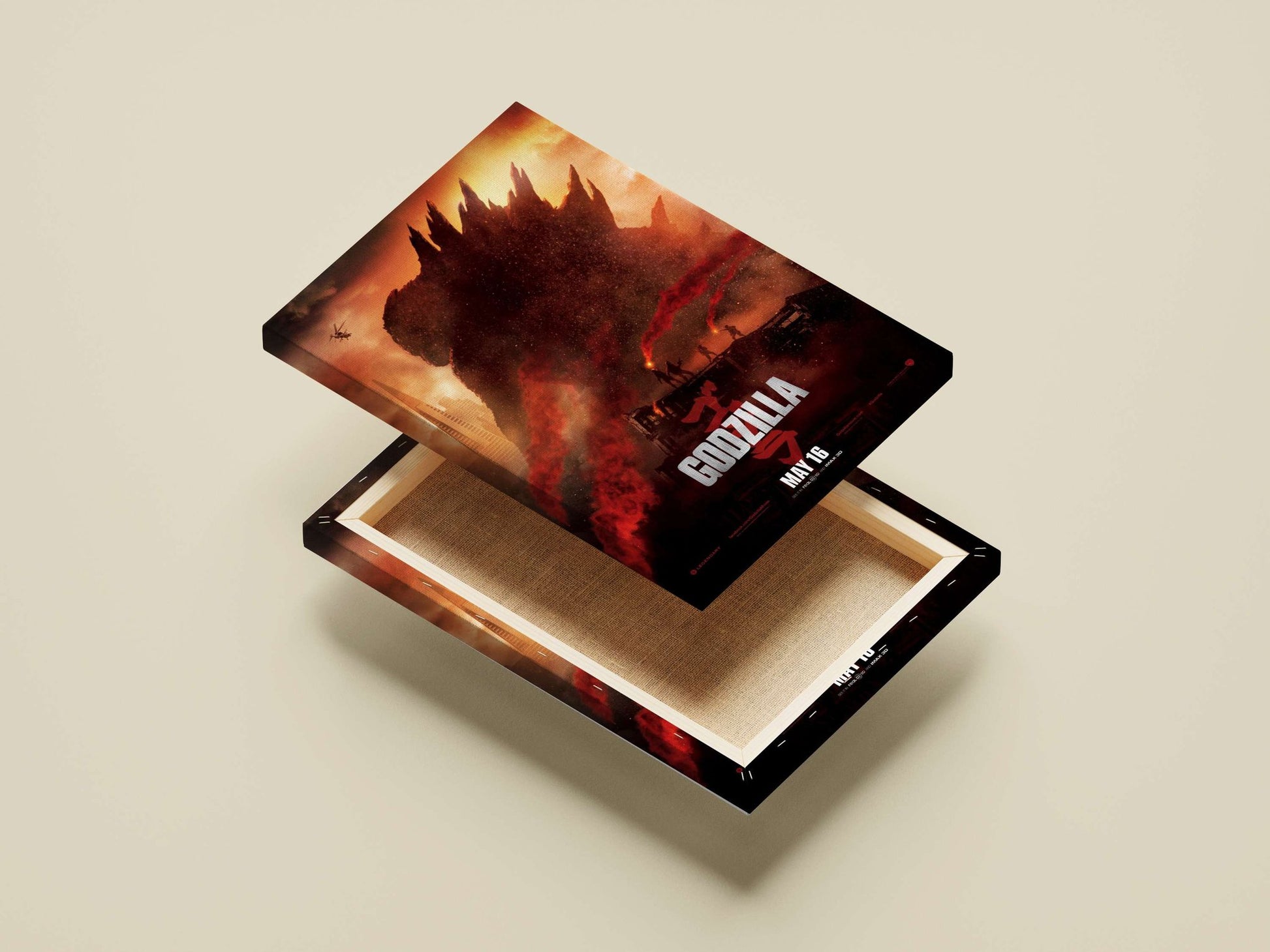 Godzilla (franchise: Godzilla) Main Subject: Godzilla (franchise: Godzilla) Canvas wall art — Anime wall art India |