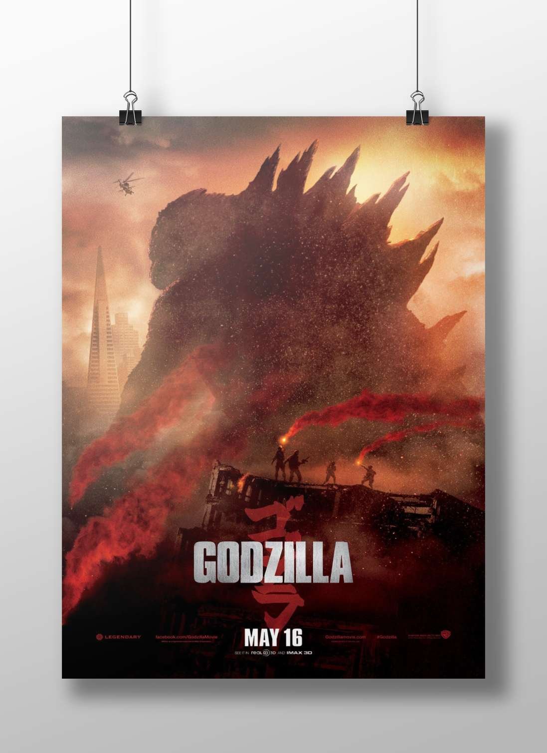 Godzilla (franchise: Godzilla) Main Subject: Godzilla (franchise: Godzilla) Matte BoizzBoard rigid print — Anime wall art