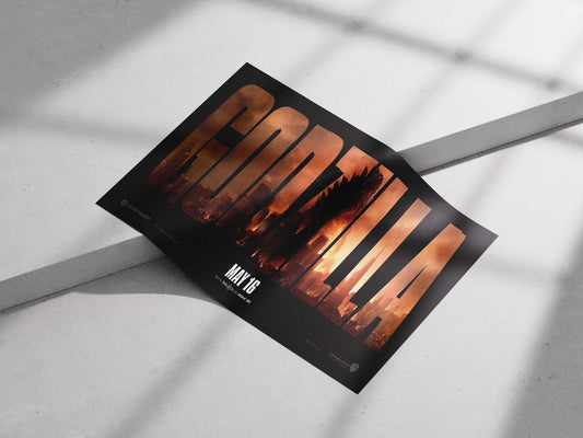 Godzilla (2014 film) Main Subject: Godzilla (2014 film) Matte poster print — Anime wall art India | PosterBoizz