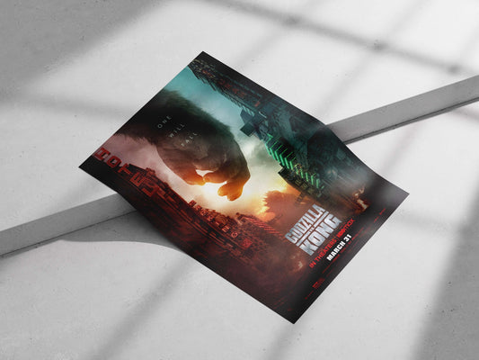 Godzilla and Kong (Kaiju franchise) Main Subject: Godzilla and Kong (Kaiju franchise) Matte poster print — Anime wall art