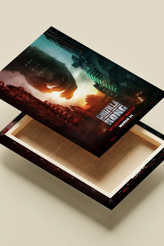 Godzilla and Kong (Kaiju franchise) Main Subject: Godzilla and Kong (Kaiju franchise) Canvas wall art — Anime wall art India