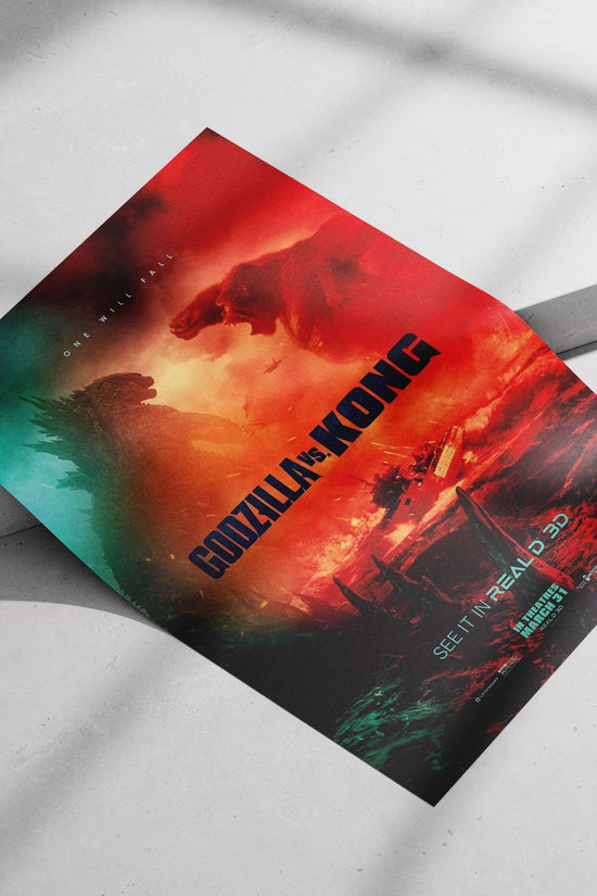 Godzilla and Kong from the "Godzilla vs. Kong" film in the MonsterVerse franchise. Main Subject: Godzilla and Kong from the