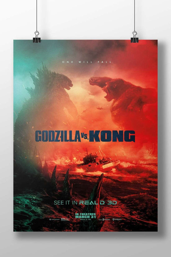 Godzilla and Kong from the "Godzilla vs. Kong" film in the MonsterVerse franchise. Main Subject: Godzilla and Kong from the