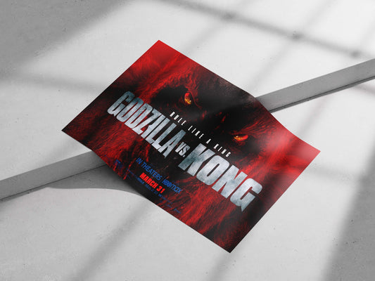 Godzilla vs. Kong (movie franchise) Main Subject: Godzilla vs. Kong (movie franchise) Matte poster print — Anime wall art