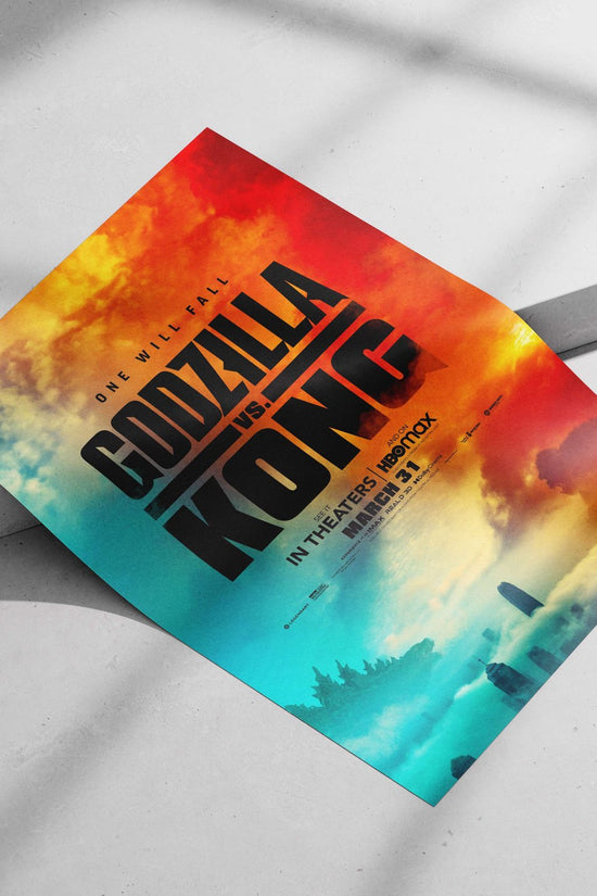 Godzilla and Kong Main Subject: Godzilla and Kong Matte poster print — Anime wall art India | PosterBoizz