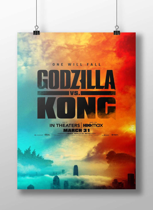Godzilla and Kong Main Subject: Godzilla and Kong Matte BoizzBoard rigid print — Anime wall art India | PosterBoizz