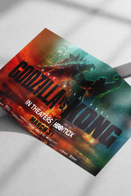 Godzilla and King Kong (franchises) Main Subject: Godzilla and King Kong (franchises) Matte poster print — Anime wall art
