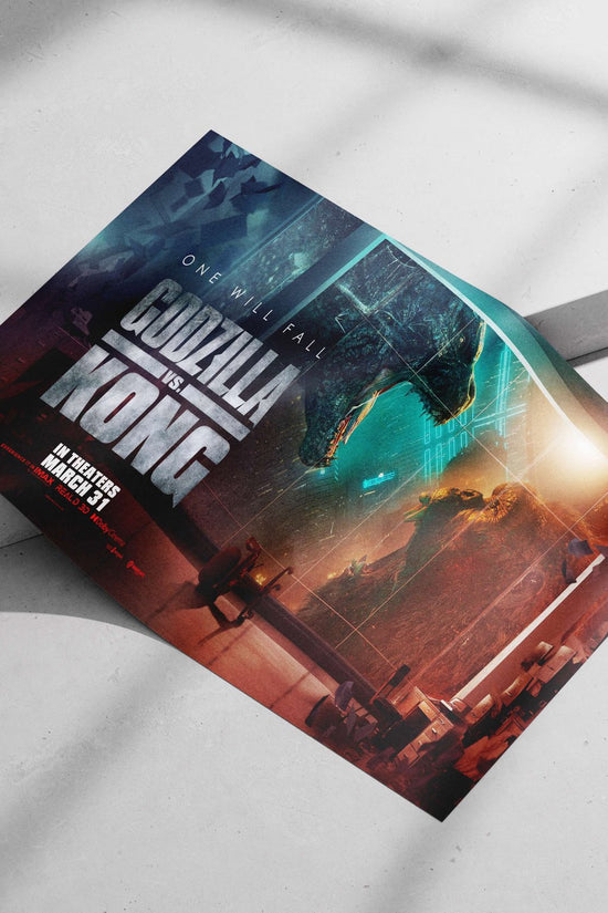 Godzilla vs. Kong Main Subject: Godzilla vs. Kong Matte poster print — Anime wall art India | PosterBoizz