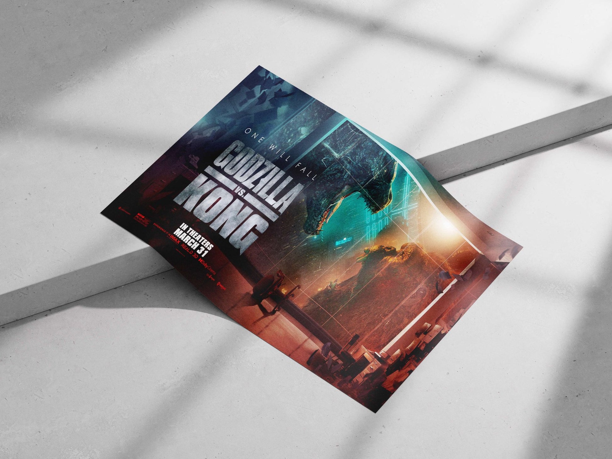 Godzilla vs. Kong Main Subject: Godzilla vs. Kong Matte poster print — Anime wall art India | PosterBoizz