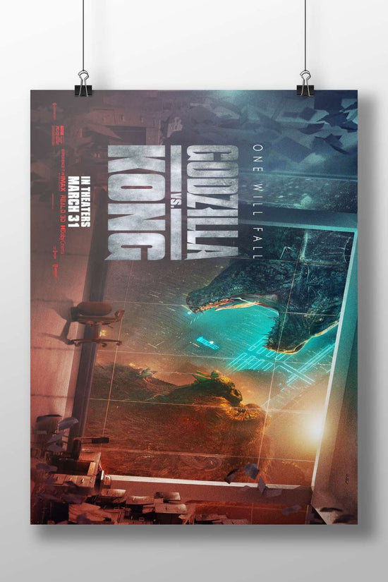 Godzilla vs. Kong Main Subject: Godzilla vs. Kong Matte BoizzBoard rigid print — Anime wall art India | PosterBoizz