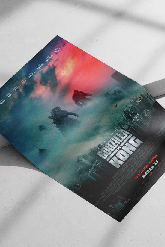 Godzilla and King Kong Main Subject: Godzilla and King Kong Matte poster print — Anime wall art India | PosterBoizz