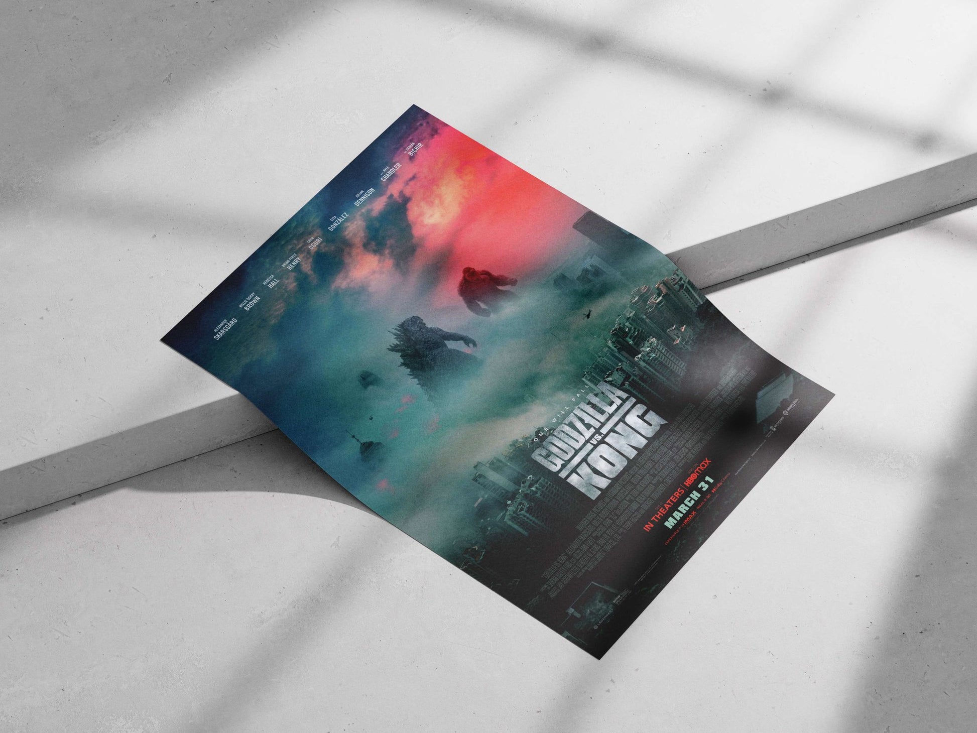 Godzilla and King Kong Main Subject: Godzilla and King Kong Matte poster print — Anime wall art India | PosterBoizz
