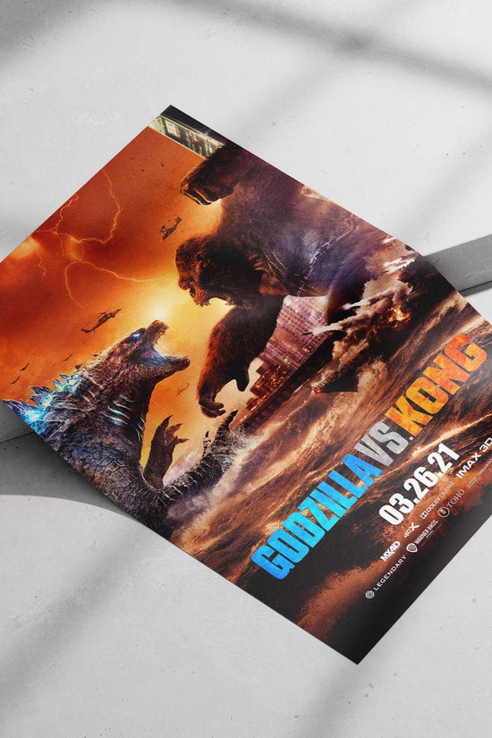 Godzilla and Kong Main Subject: Godzilla and Kong Matte poster print — Anime wall art India | PosterBoizz