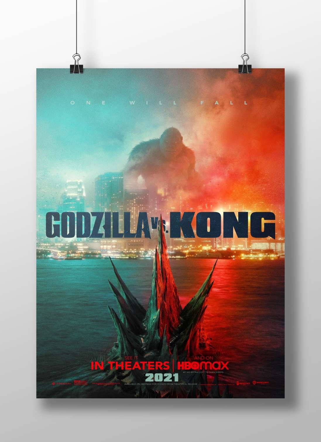 Godzilla and Kong, the titular kaiju from the Godzilla and King Kong franchises. Main Subject: Godzilla and Kong, the