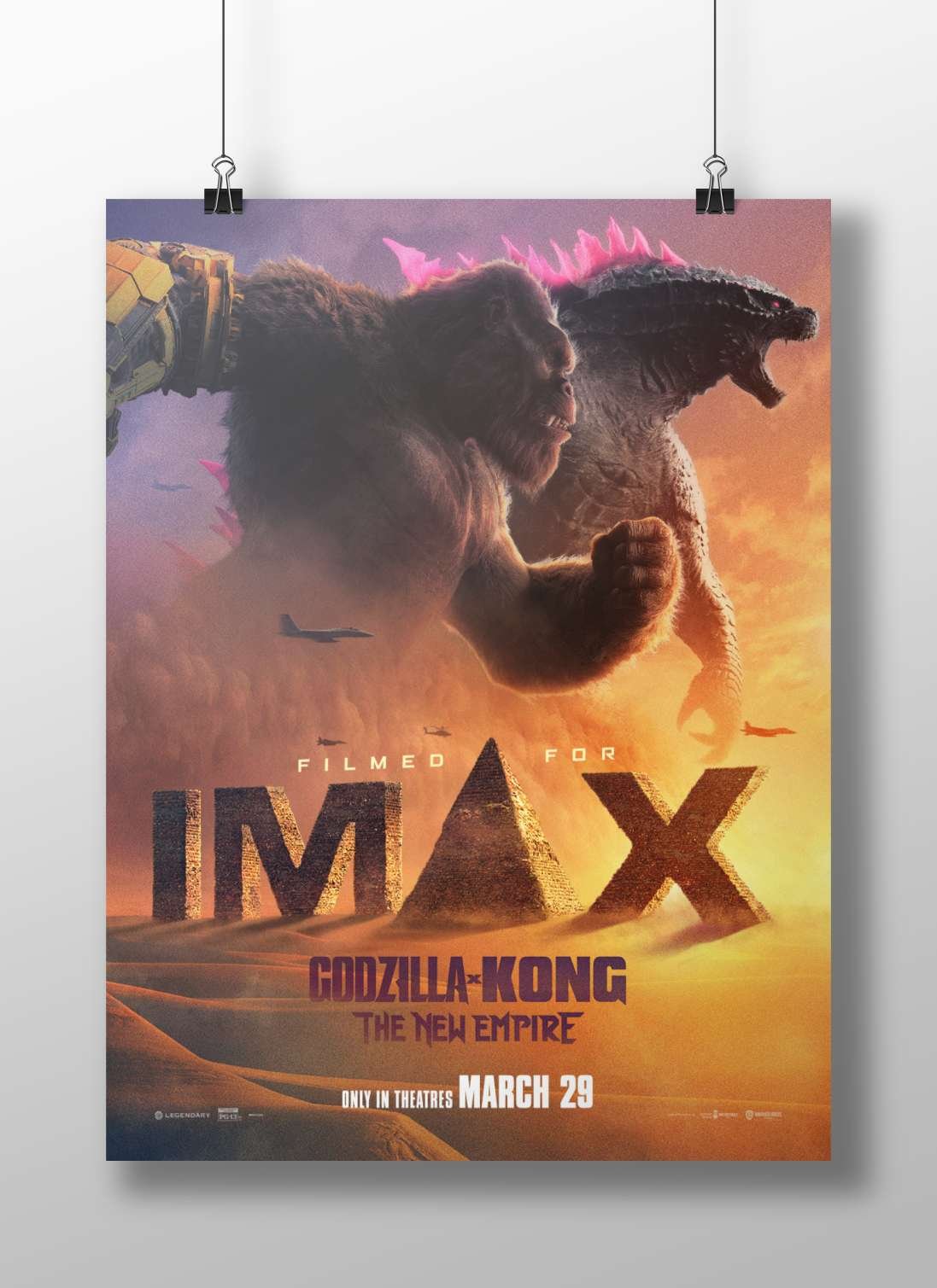 Godzilla and Kong from the "Godzilla x Kong: The New Empire" franchise Main Subject: Godzilla and Kong from the "Godzilla x