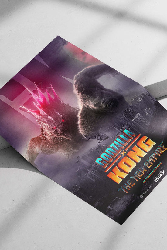 Godzilla and Kong from the "Godzilla x Kong" franchise, specifically for "Godzilla x Kong: The New Empire". Main Subject: